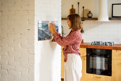 Magnetic wall board mountain landscape design