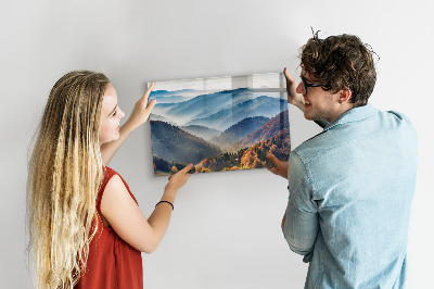 Magnetic wall board mountain landscape design