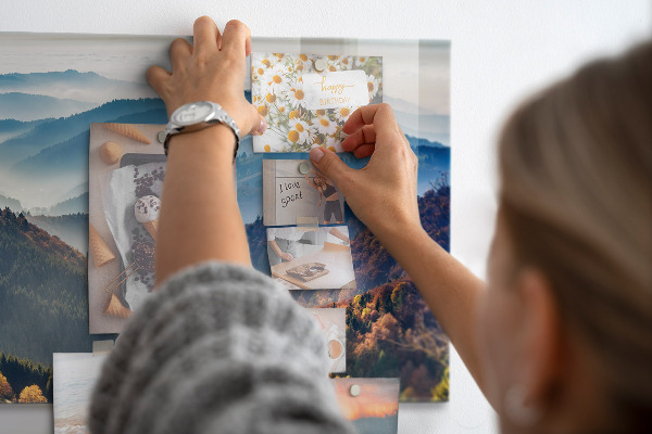 Magnetic wall board mountain landscape design