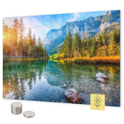 Magnetic wall board river mountain landscape design