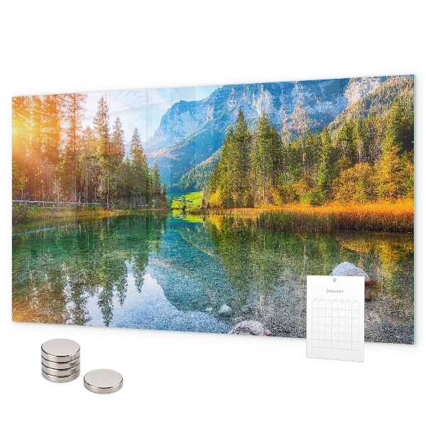 Magnetic wall board river mountain landscape design
