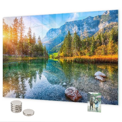 Magnetic wall board river mountain landscape design