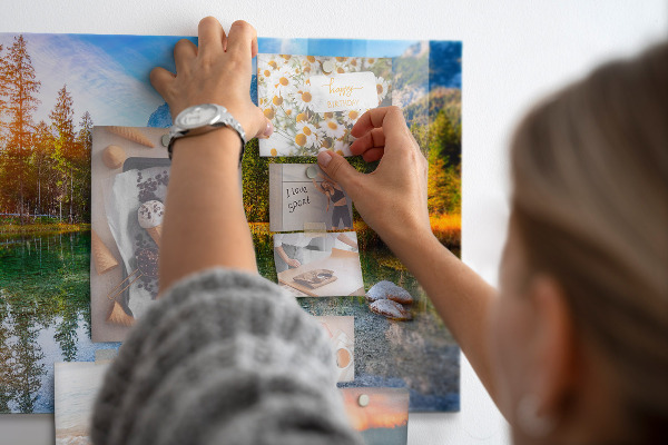 Magnetic wall board river mountain landscape design