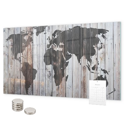 Magnetic board the world map design