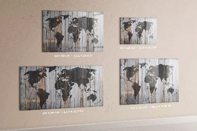 Magnetic board the world map design