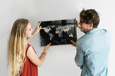 Magnetic World Map Board dollar design
