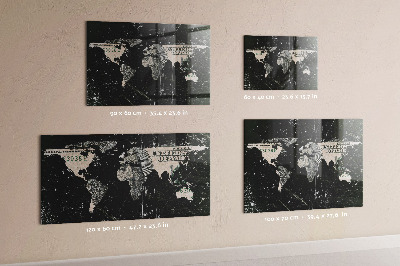 Magnetic World Map Board dollar design