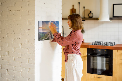 Magnetic board for wall mountain landscape design