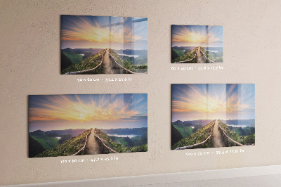 Magnetic board for wall mountain landscape design