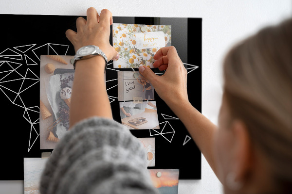 Magnetic world map board for wall