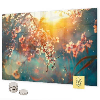 Magnetic board spring flowers design
