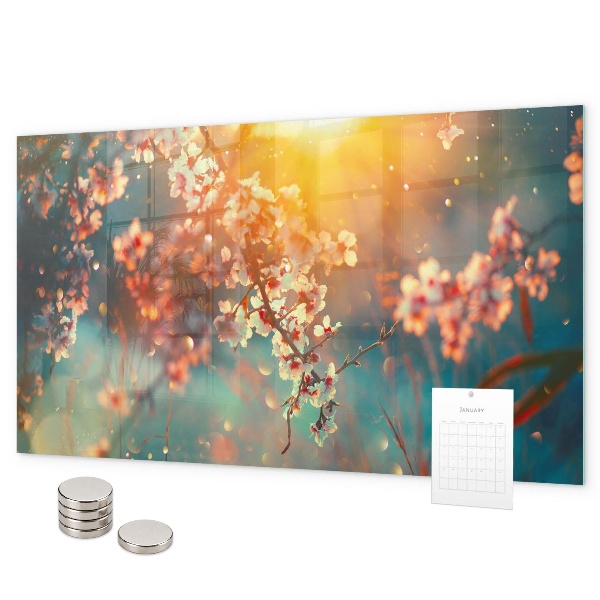 Magnetic board spring flowers design