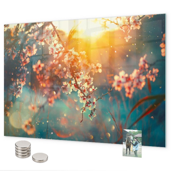Magnetic board spring flowers design
