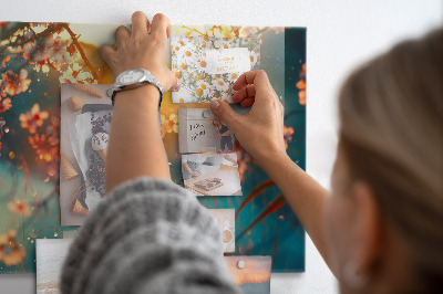 Magnetic board spring flowers design