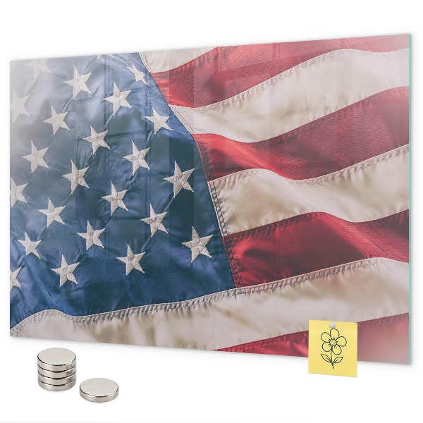 Magnetic board for wall American flag design