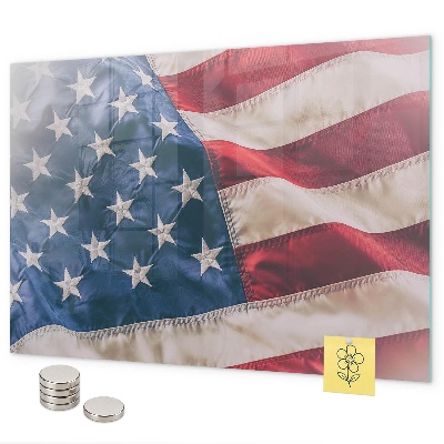 Magnetic board for wall American flag design