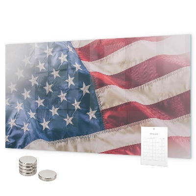 Magnetic board for wall American flag design