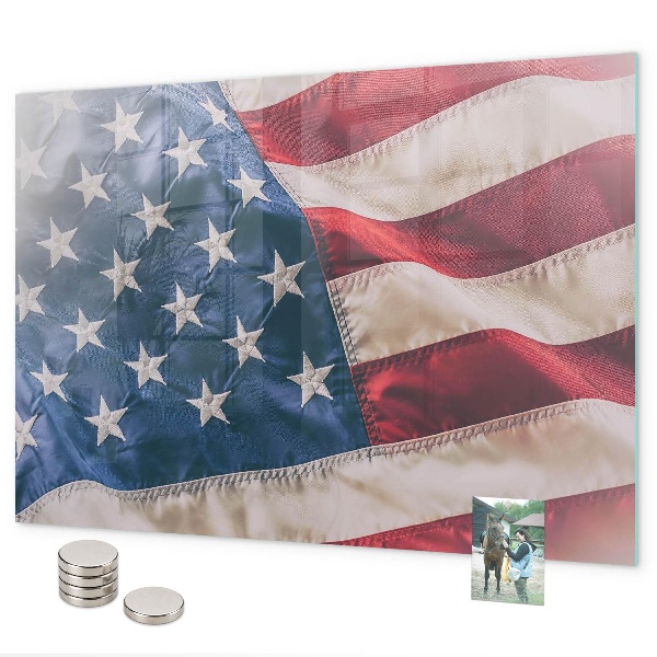 Magnetic board for wall American flag design
