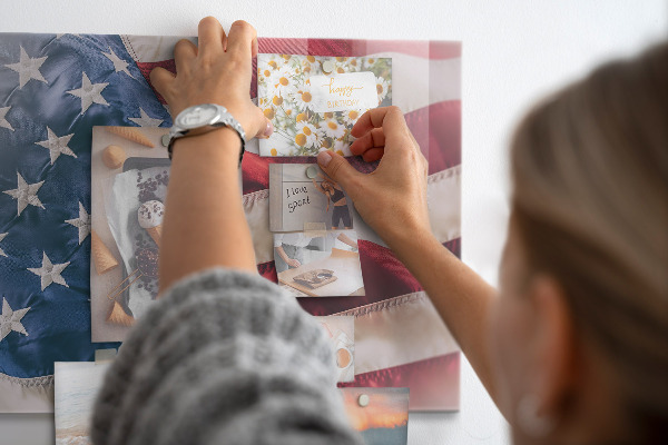Magnetic board for wall American flag design