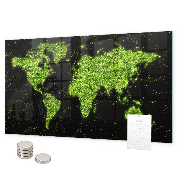 World map magnetic board version
