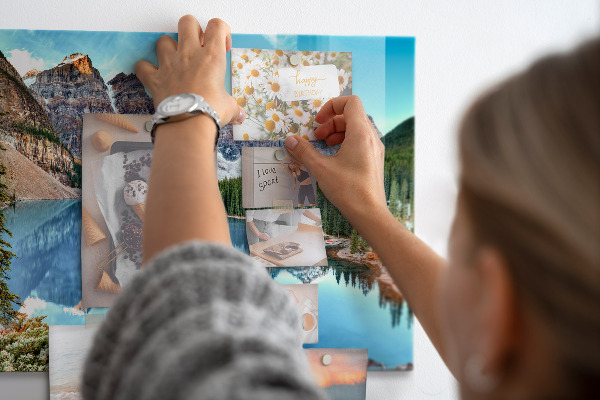 Magnetic wall board mountain landscape design