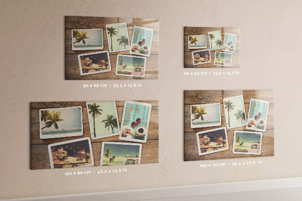 Magnetic wall board for polariod photos