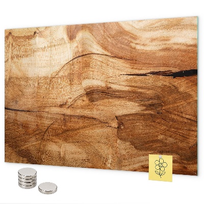 Magnetic board for wall wood texture