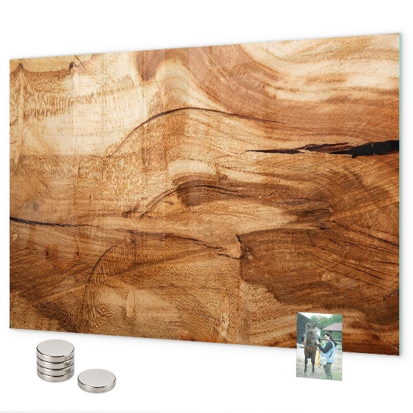 Magnetic board for wall wood texture