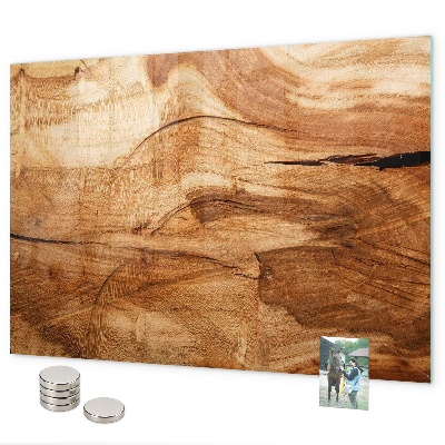 Magnetic board for wall wood texture