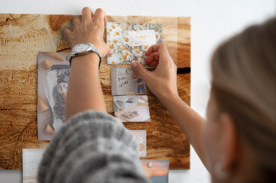 Magnetic board for wall wood texture