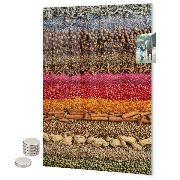 Memo board Tropical Flamingo Leaves