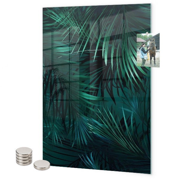 Notice board Dark tropical leaves