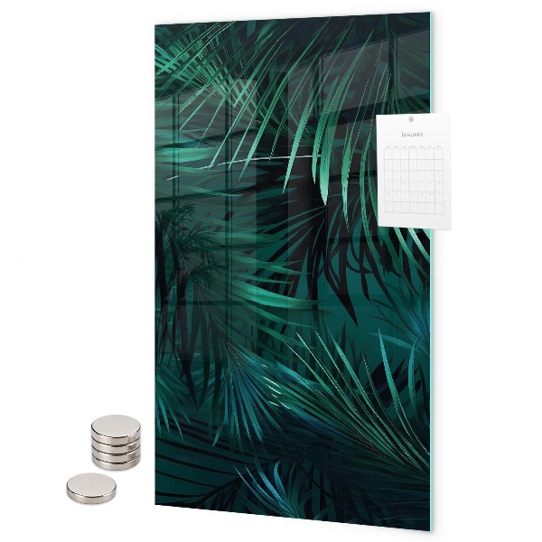 Notice board Dark tropical leaves