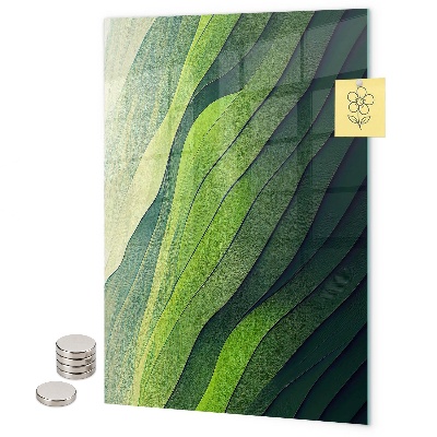Memo board Green streaks of nature