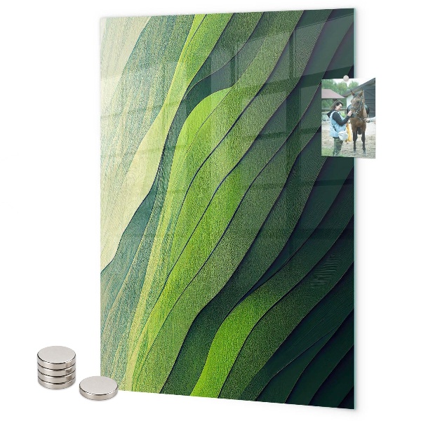 Memo board Green streaks of nature