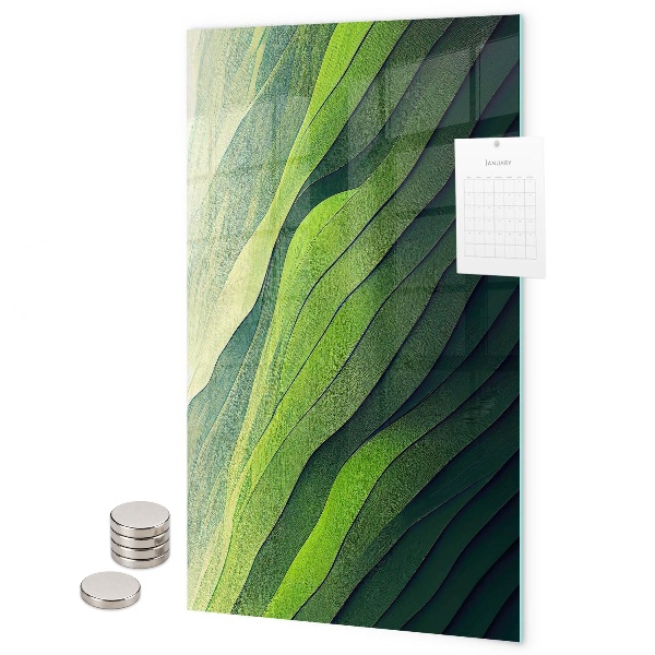 Memo board Green streaks of nature