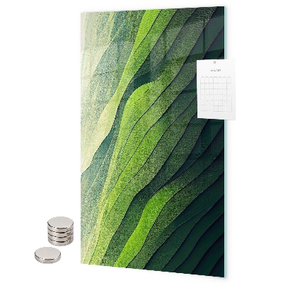 Memo board Green streaks of nature