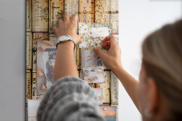Notice board Wine corks