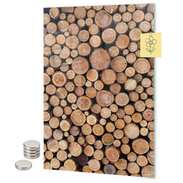 Notice board Tree trunks