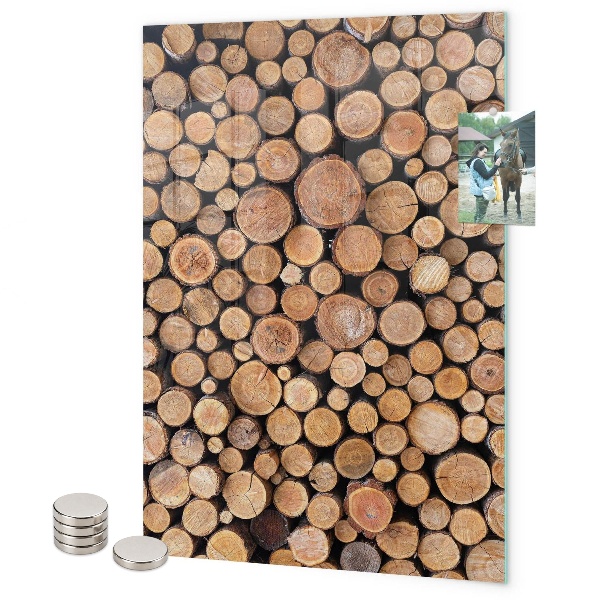 Notice board Tree trunks