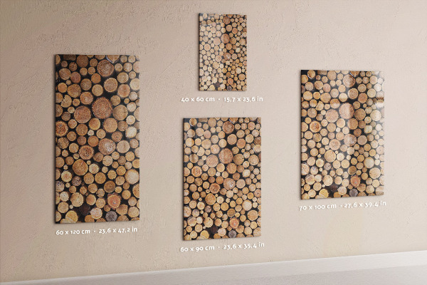 Notice board Tree trunks