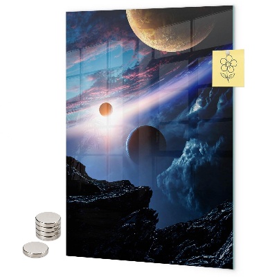 Memo board The space of the planet