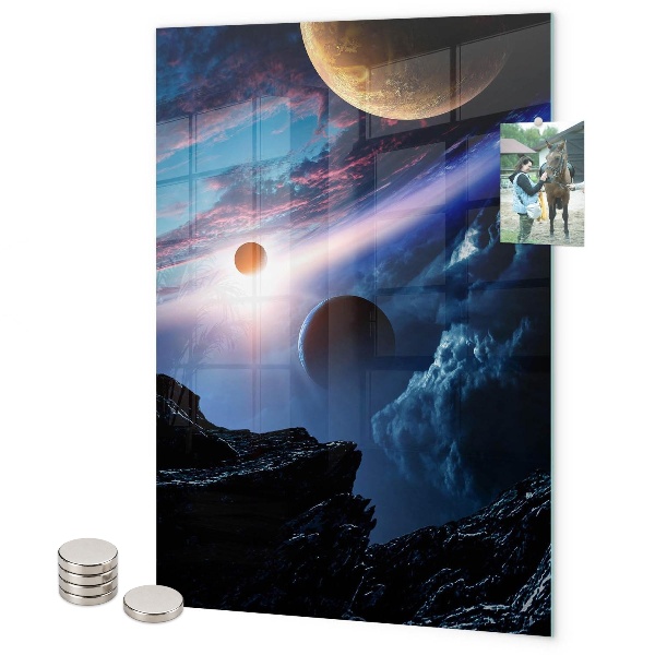 Memo board The space of the planet