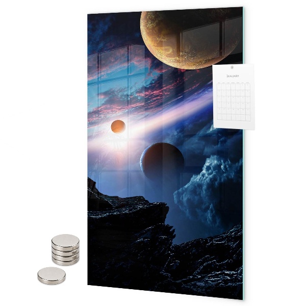 Memo board The space of the planet