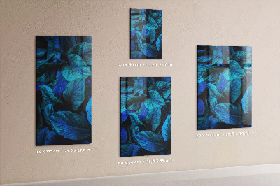Notice board Blue exotic leaves