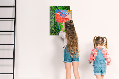 Memo board Forest trees river