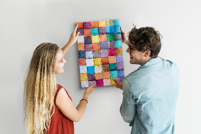Memo board Colorful checkerboard