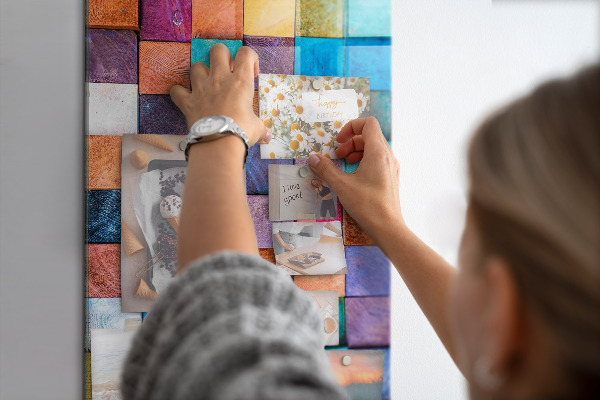 Memo board Colorful checkerboard