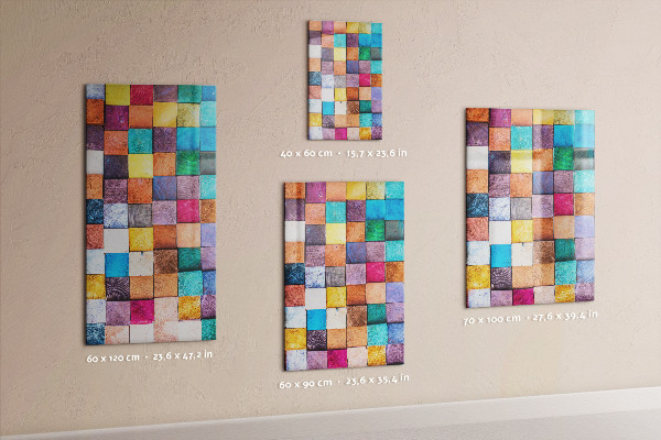 Memo board Colorful checkerboard