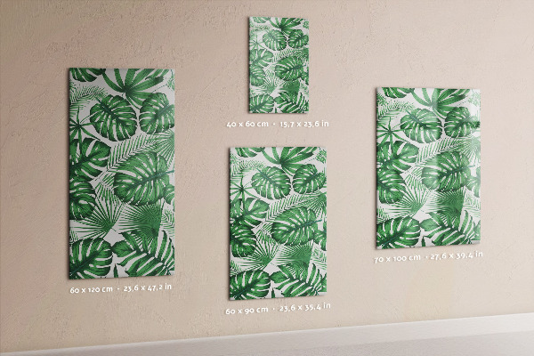 Notice board Tropical monstera leaves